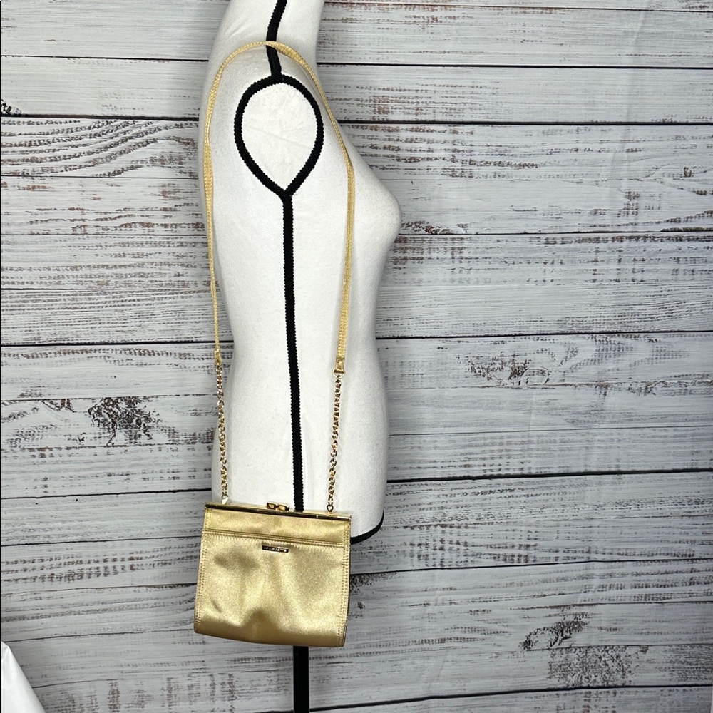 Elegant Liz Claiborne Gold Clutch Bag